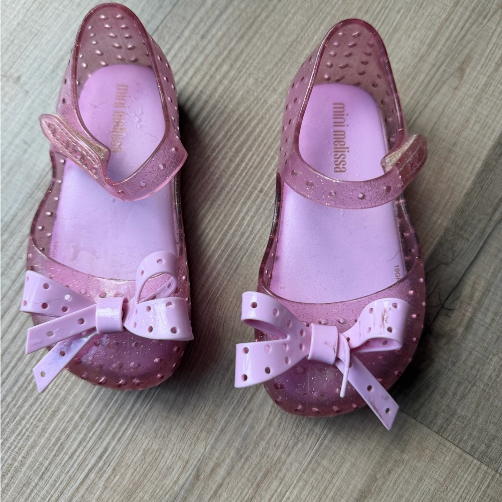 Mini Melissa Kids Pink Bow Shoes